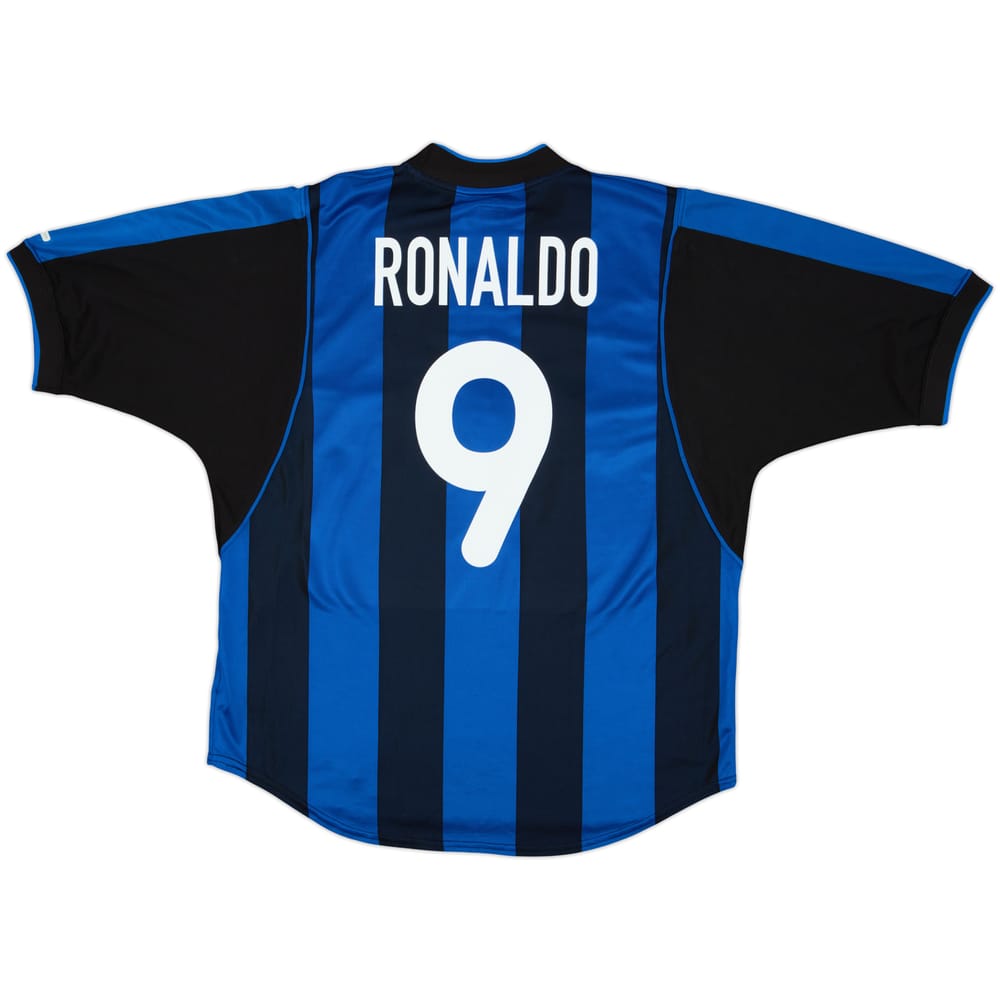 2000-01 Inter Milan Home Shirt Ronaldo #9 - 7/10 - (L)