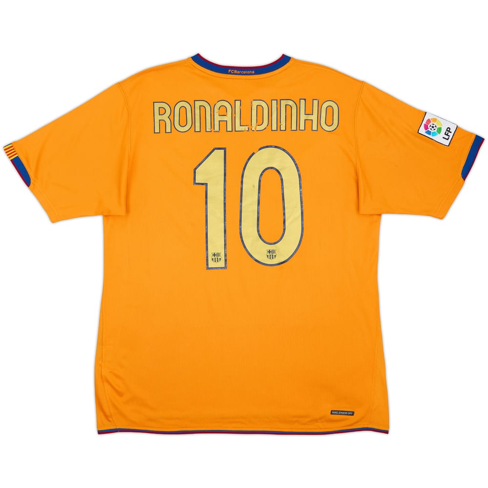 2006-08 Barcelona Away Shirt Ronaldinho #10 - 5/10 - (L)
