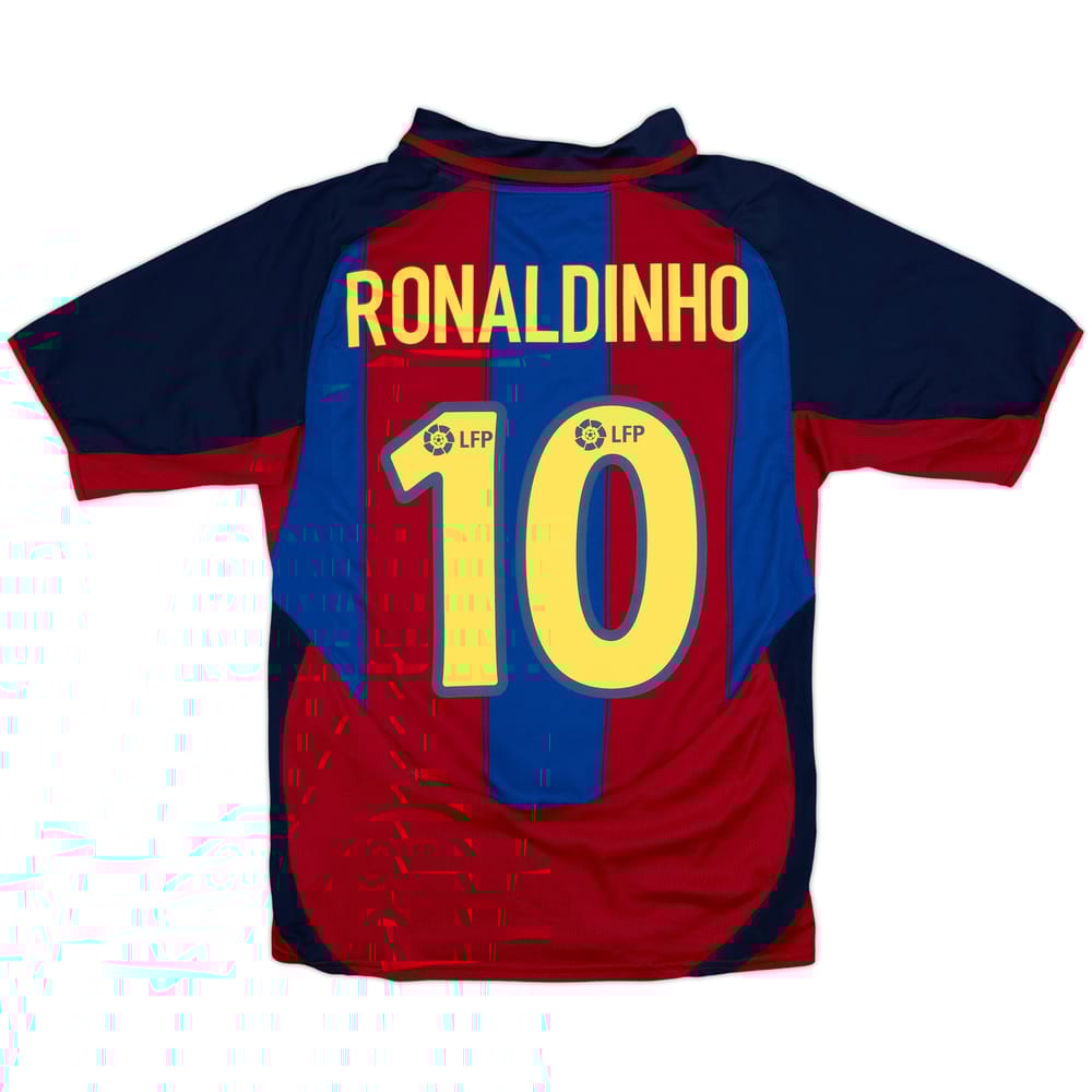 2003-04 Barcelona Home Shirt Ronaldinho #10 - 8/10 - (S)