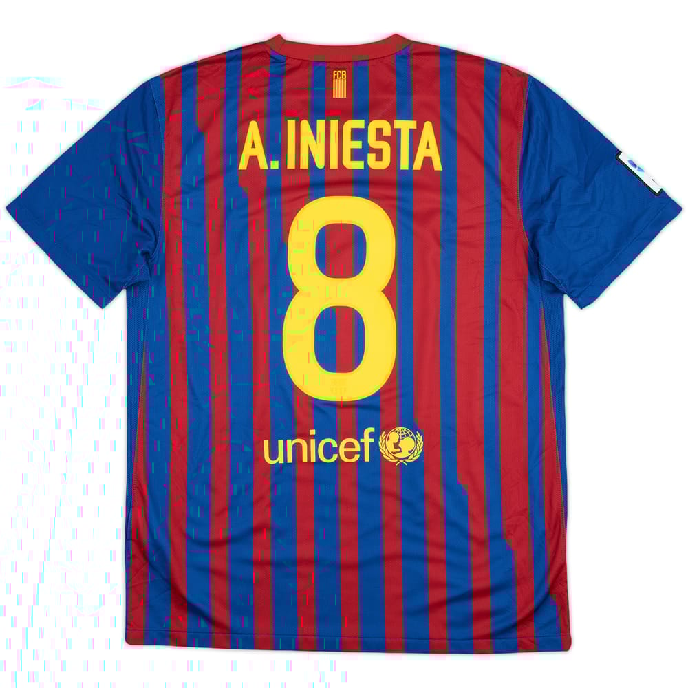 2011-12 Barcelona Home Shirt A.Iniesta #8 - 6/10 - (L)