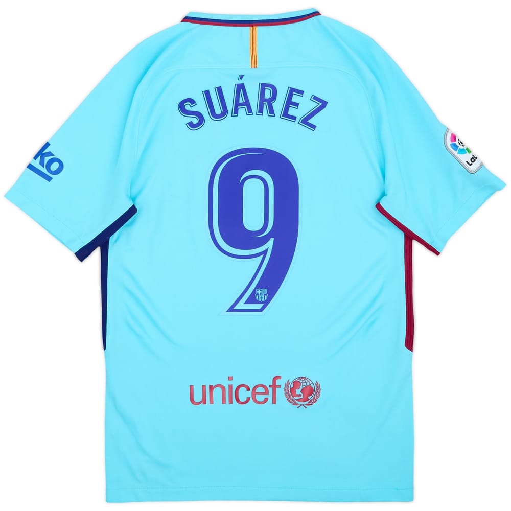 2017-18 Barcelona Away Shirt Suarez #9 - 9/10 - (S)