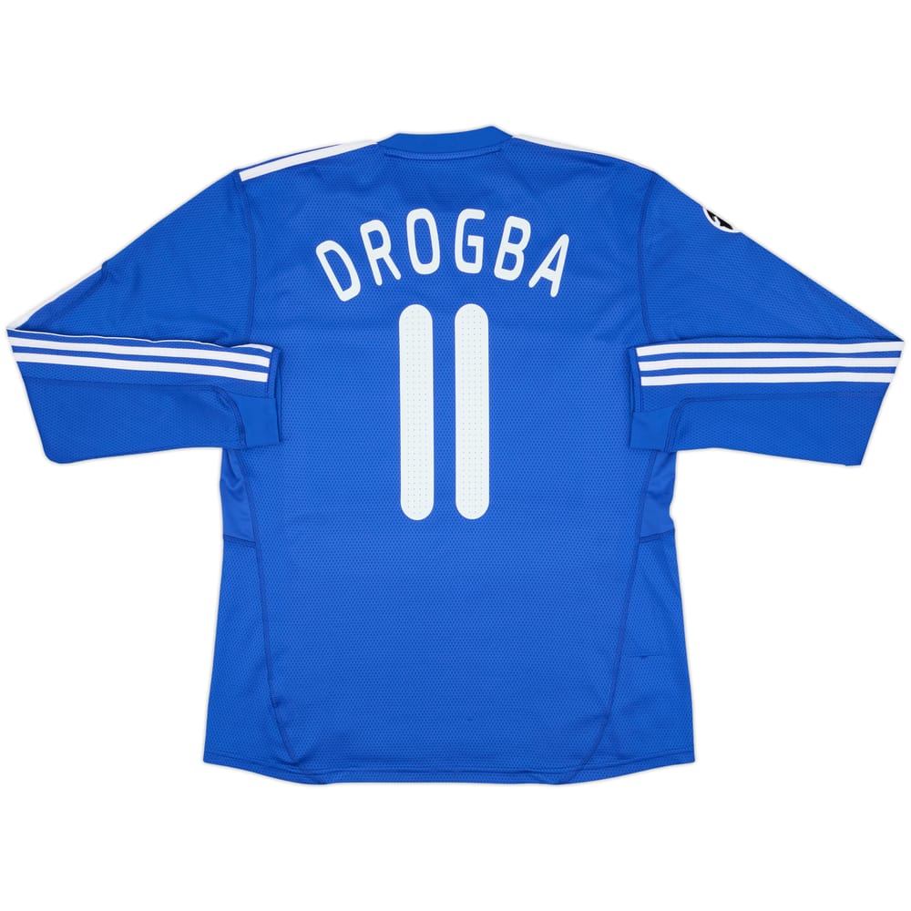 2009-10 Chelsea Home L/S Shirt Drogba #11 - 9/10 - (L)