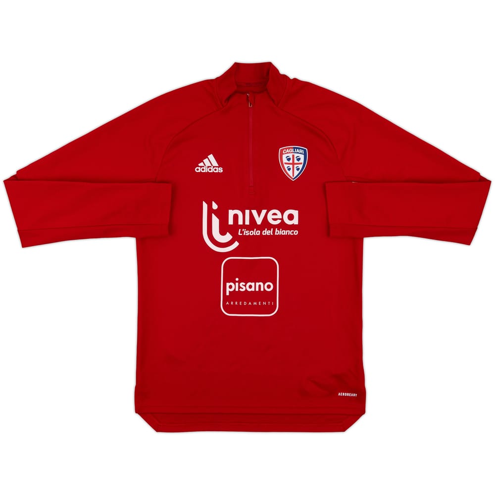 2019-20 Cagliari adidas 1/4 Zip Drill Top - 8/10 - (S)