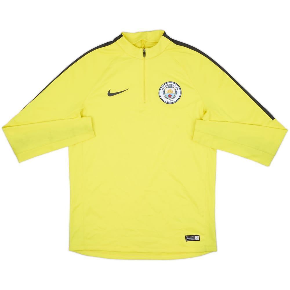 2017-18 Manchester City Nike 1/4 Zip Training Top - 8/10 - (M)
