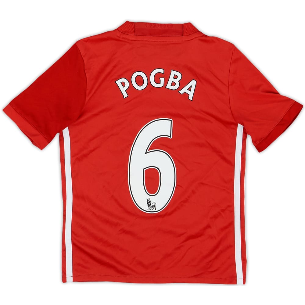 2016-17 Manchester United Home Shirt Pogba #6 - 8/10 - (5-6 Years)