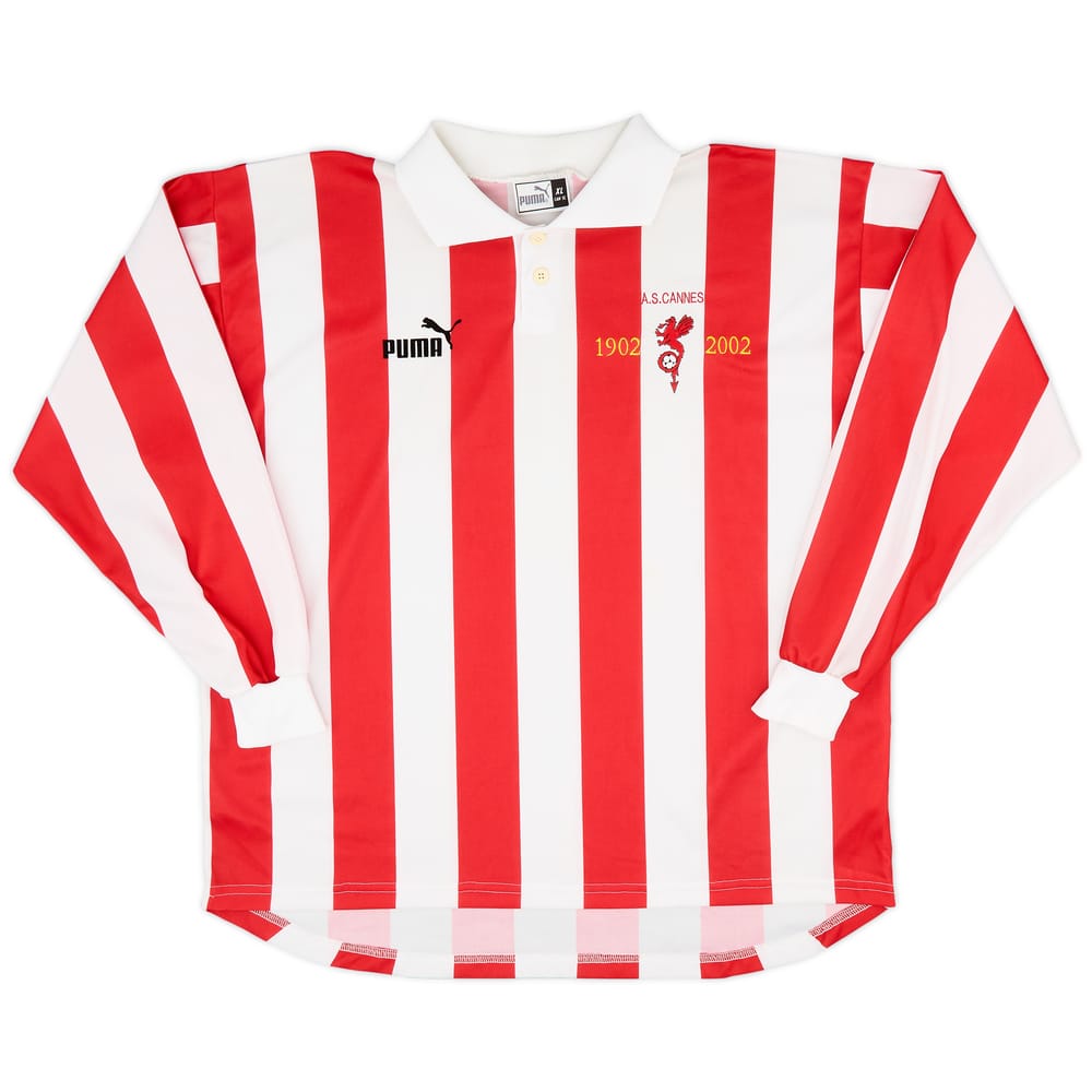 2001-02 AS Cannes Centenary Home L/S Shirt - 9/10 - (XL)