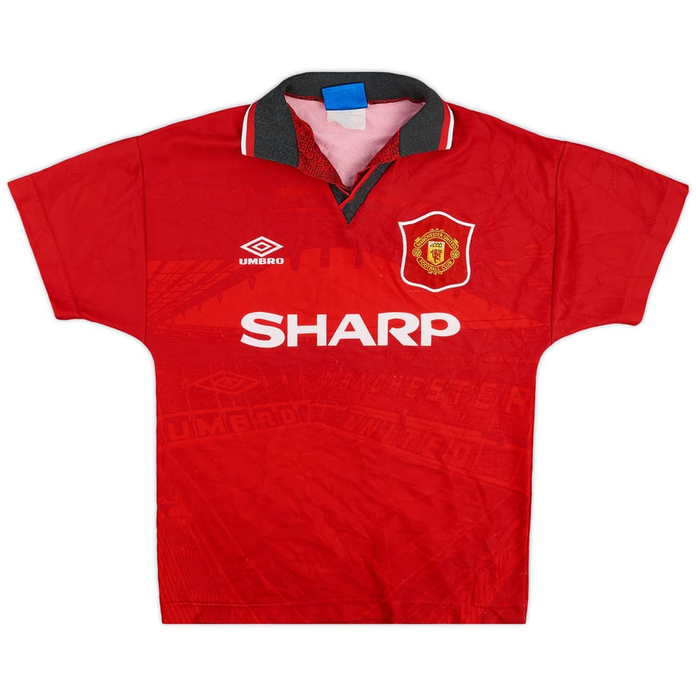 1994-96 Manchester United Home Shirt - 7/10 - (L.Boys)