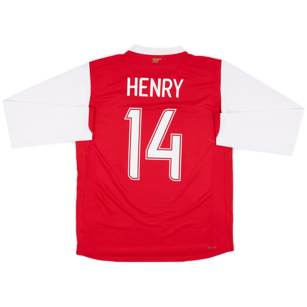 2006-08 Arsenal Home L/S Shirt Henry #14 - 9/10 - (M)