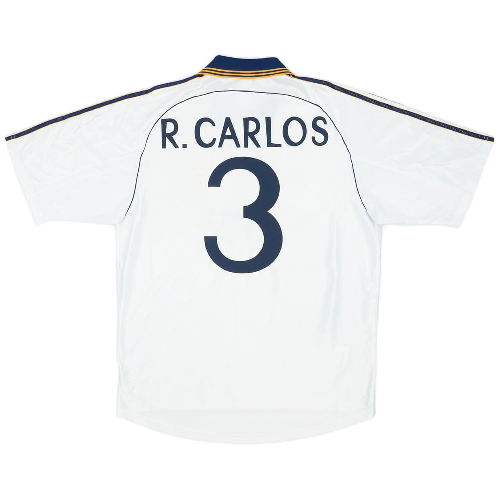 1998-00 Real Madrid Home Shirt R.Carlos #3 - 9/10 - (M)
