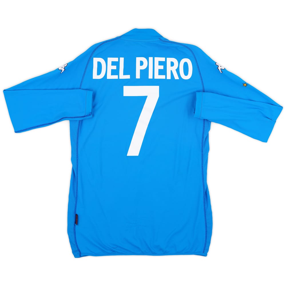 2002 Italy Home L/S Shirt Del Piero #7 - 5/10 - (XL.Boys)