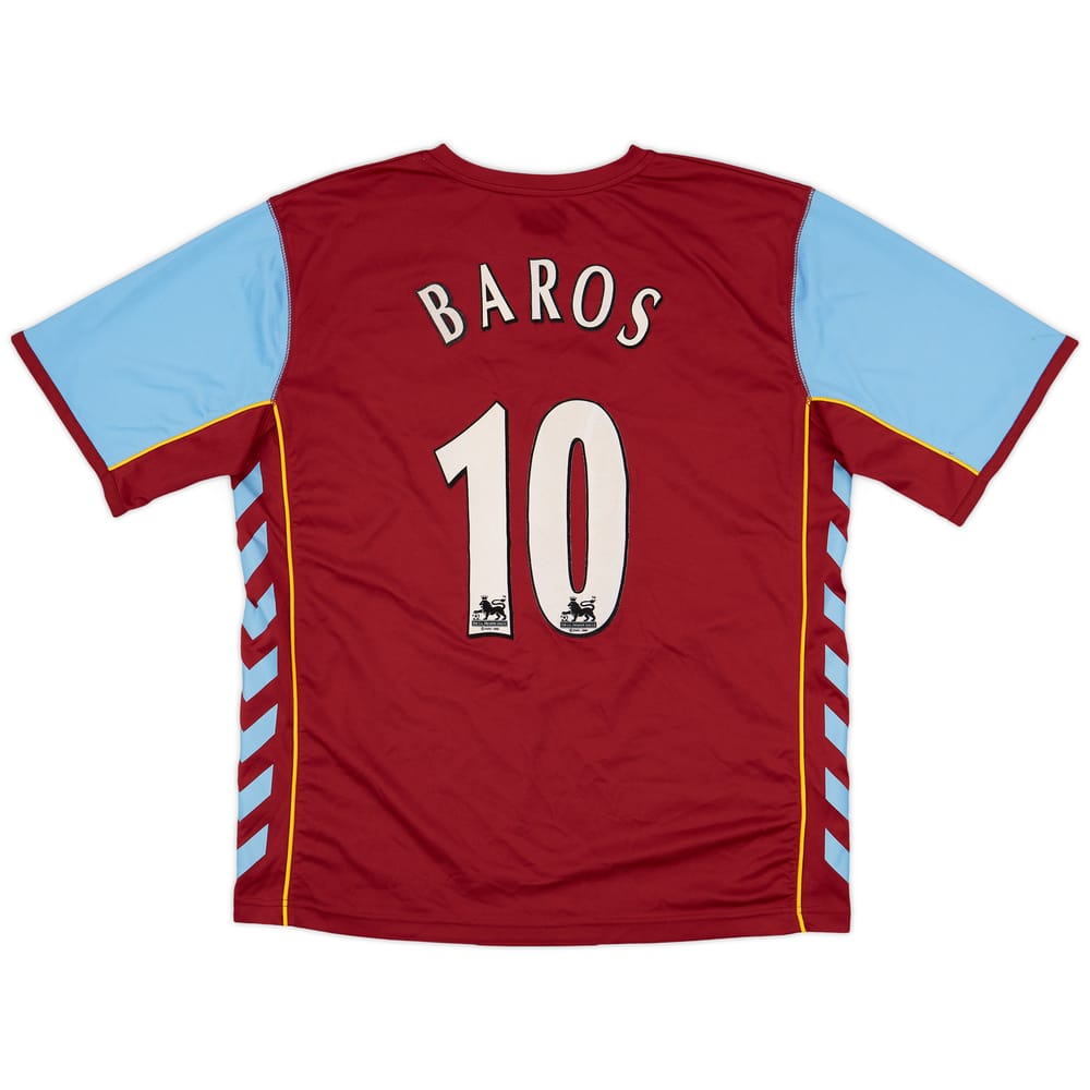 2005-06 Aston Villa Home Shirt Baros #10 - 7/10 - (XL)
