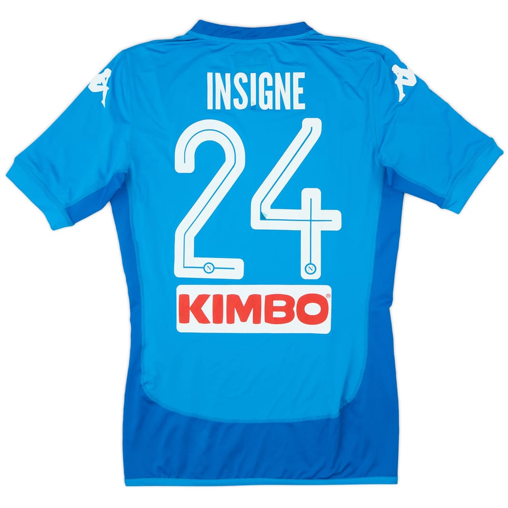 2017-18 Napoli Home Shirt Insigne #24 - 5/10 - (L)