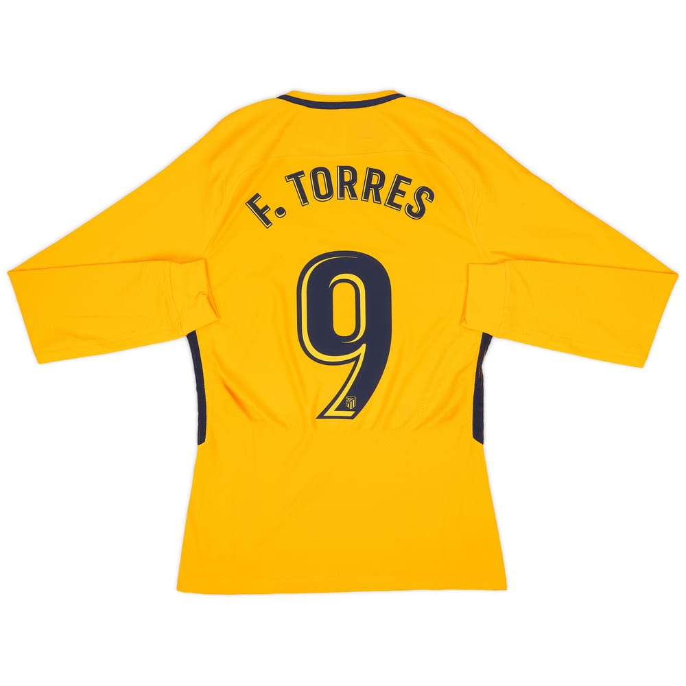 2017-18 Atletico Madrid Authentic Away L/S Shirt F.Torres #9 (M)