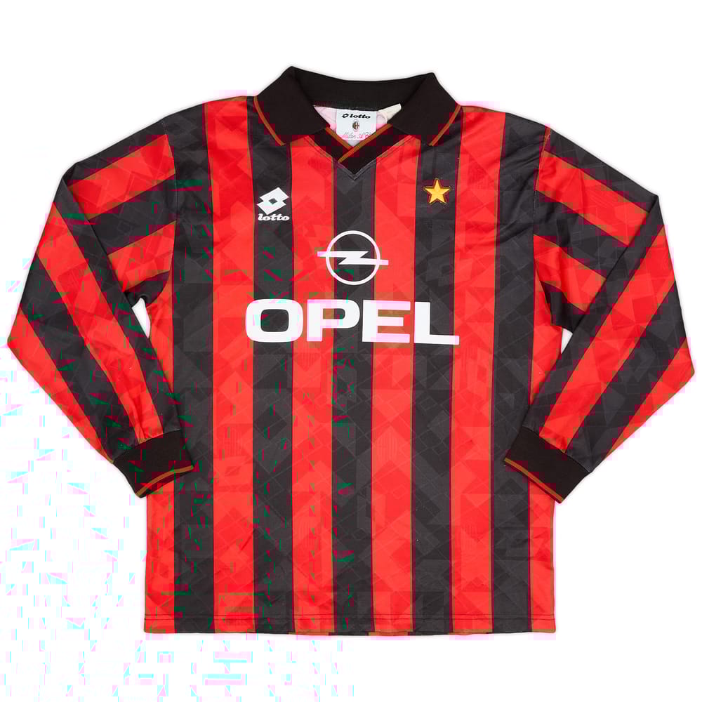 1994-95 AC Milan Home L/S Shirt - 8/10 - (L)