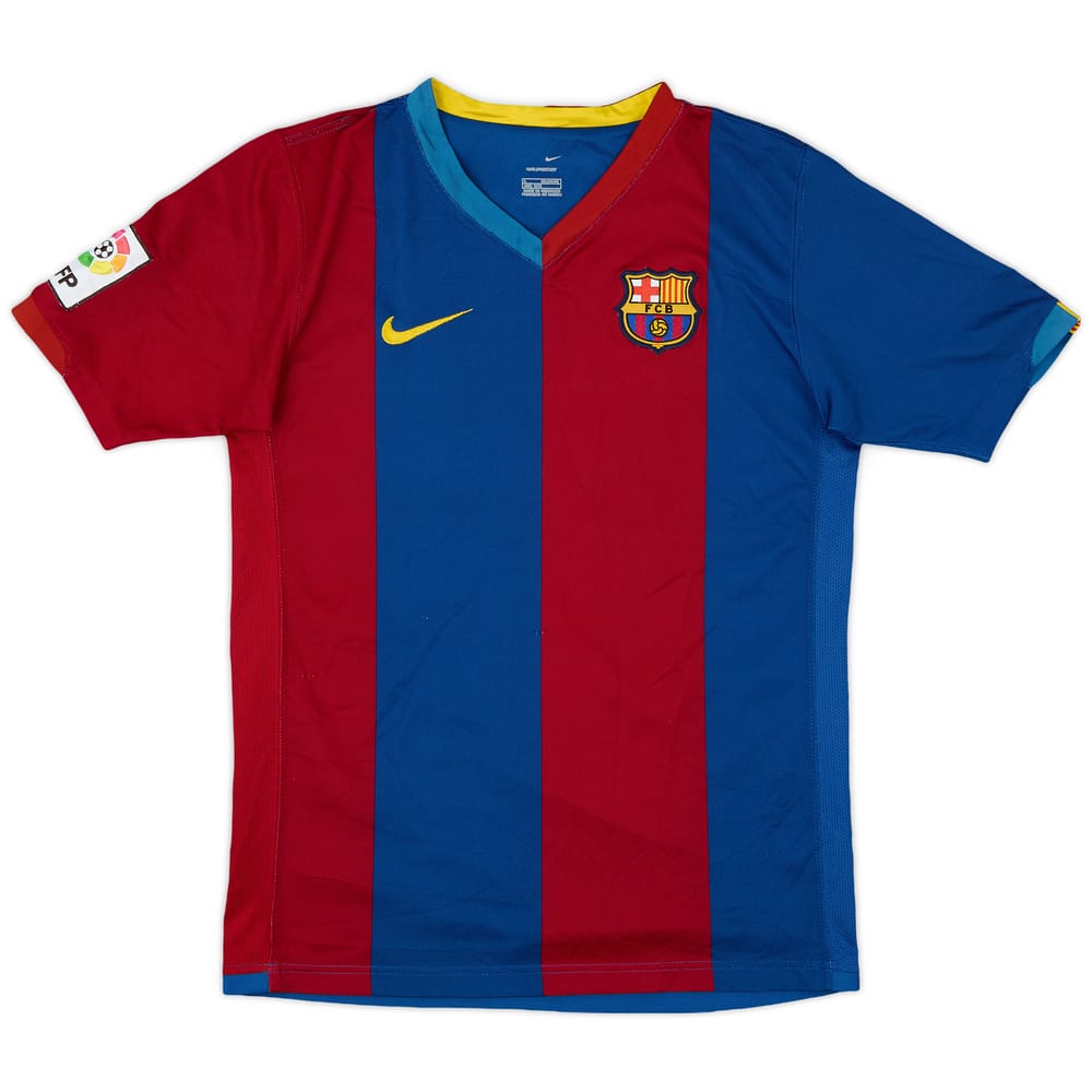 2006-07 Barcelona Home Shirt - 8/10 - (L.Boys)