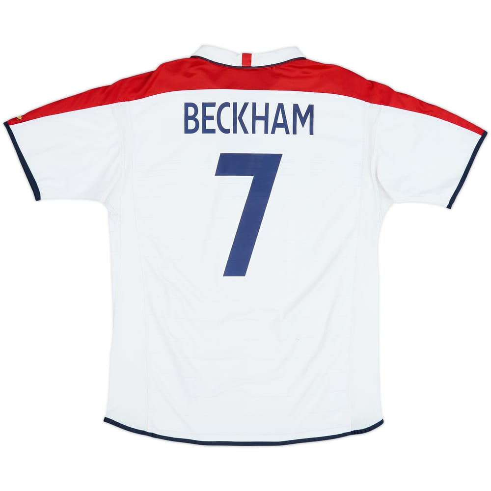 2003-05 England Home Shirt Beckham #7 - 6/10 - (XL)