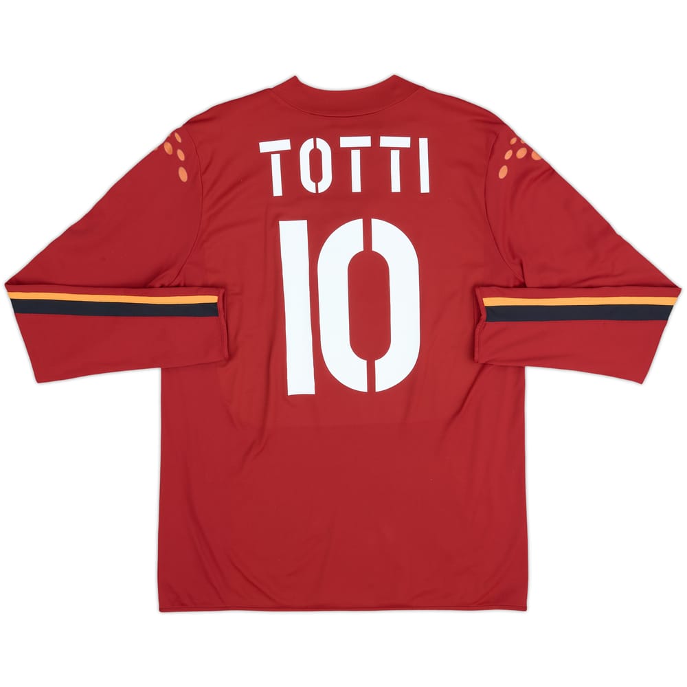 2004-05 Roma Home L/S Shirt Totti #10 - 5/10 - (XXL)