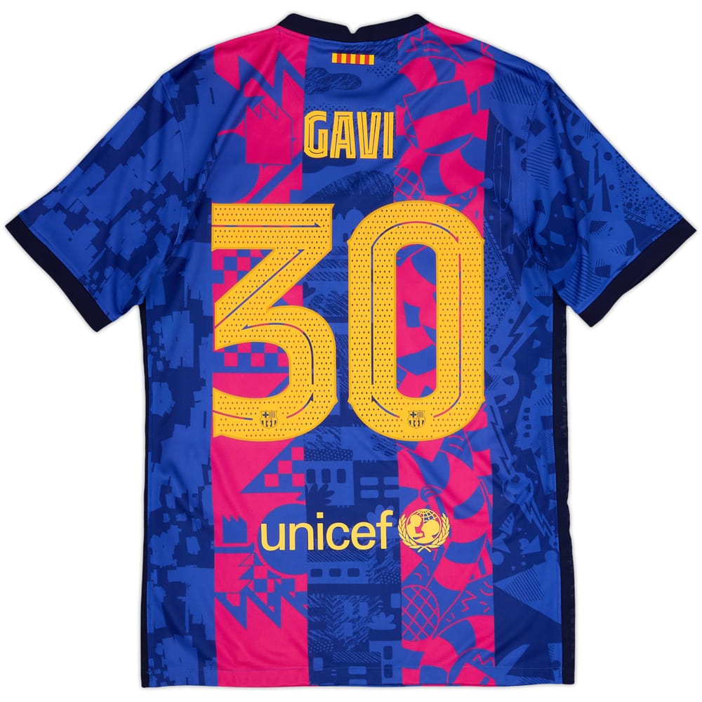 2021-22 Barcelona Third Shirt Gavi #30 - 9/10 - (S)