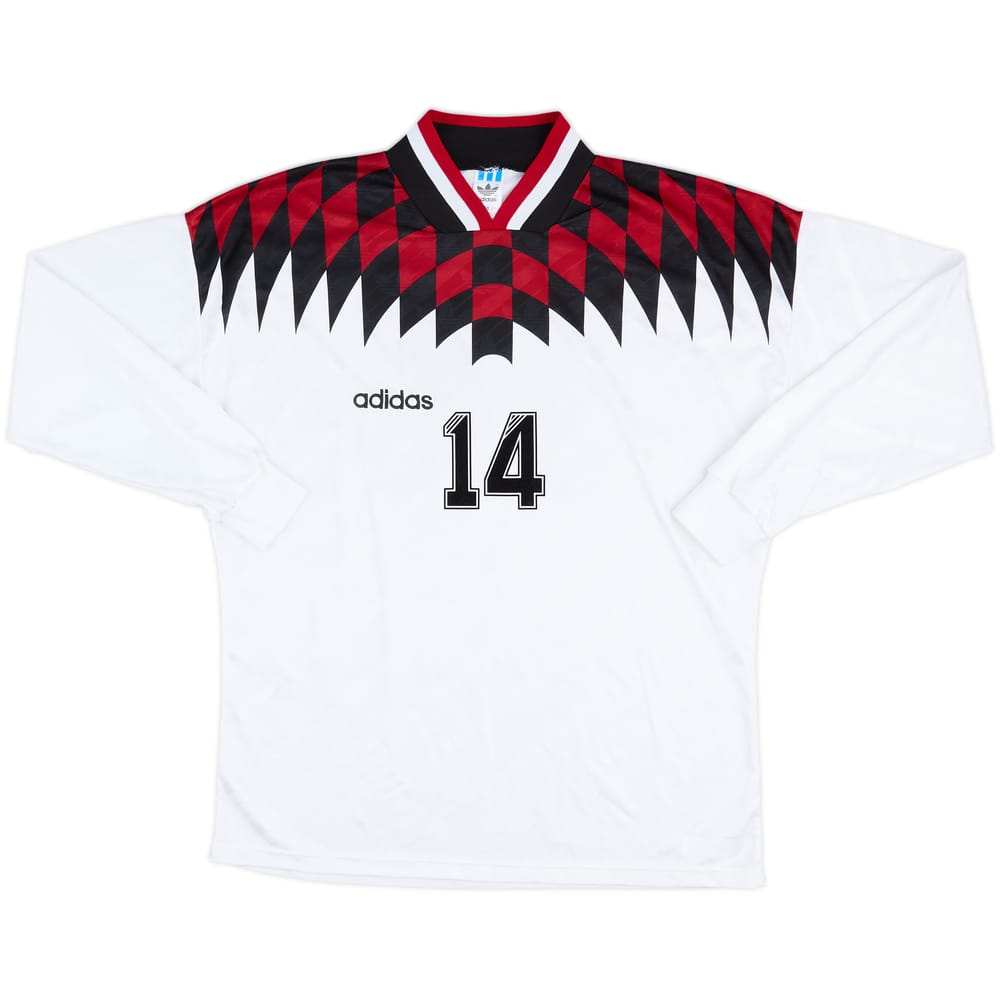 1994-96 adidas Template L/S Shirt #14 (Georgia) - 6/10 - (XL)
