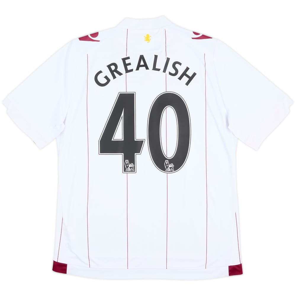 2014-15 Aston Villa Away Shirt Grealish #40 - 9/10 - (XL.Boys)