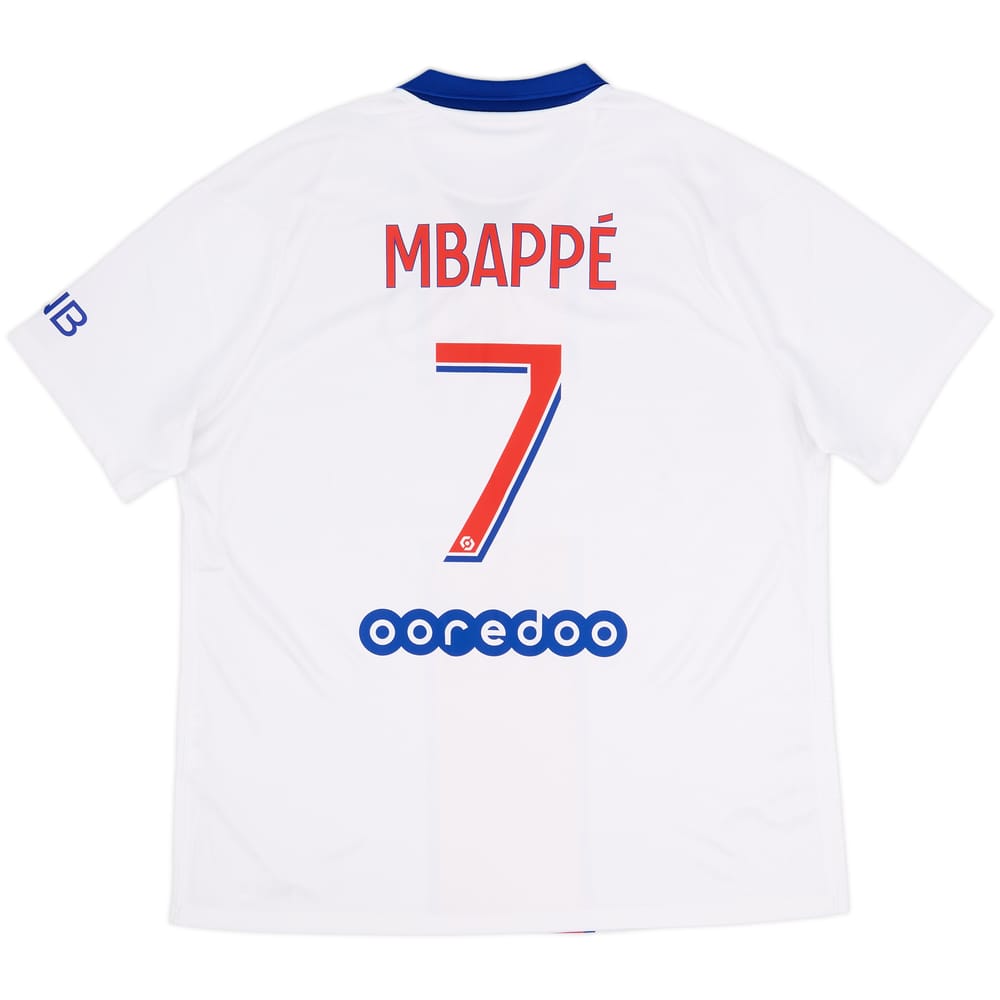 Camiseta de visitante de Paris Saint-Germain 2020-21 Mbappe #7 - 10/10 - (XL)