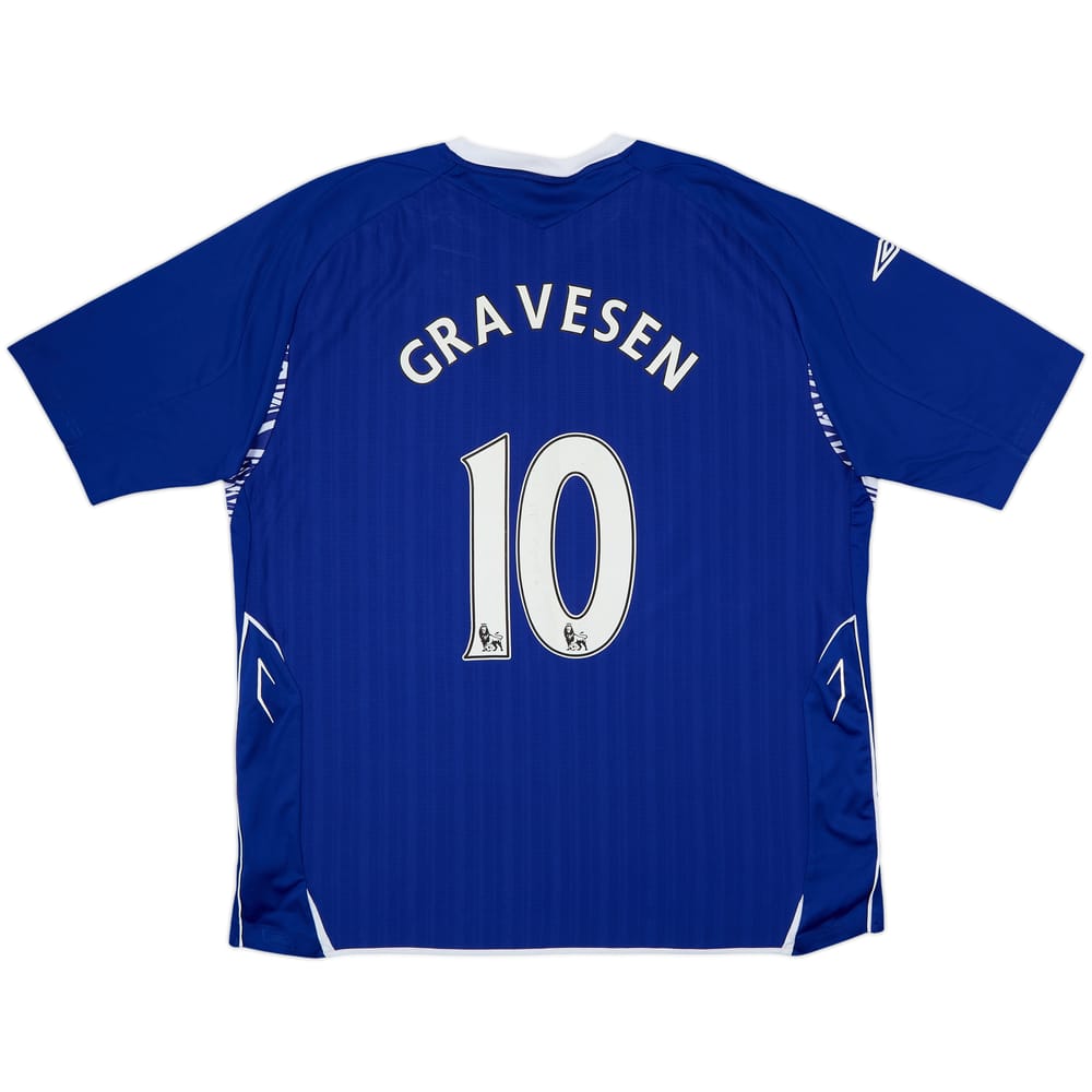 Camiseta de local del Everton 2007-08 Gravesen #10 - 7/10 - (XXL)