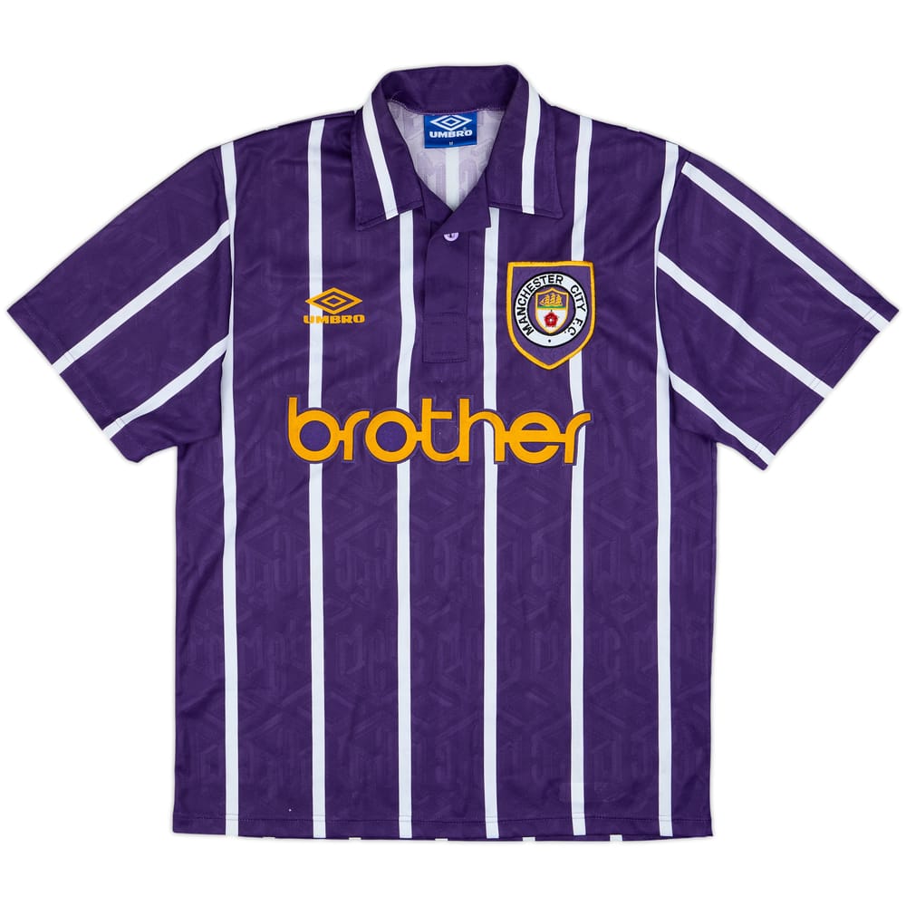 Camiseta de visitante del Manchester City 1993-94 - 9/10 - (M)