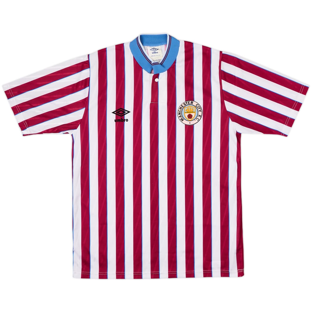 Camiseta de visitante del Manchester City 1988-90 - 8/10 - (S)