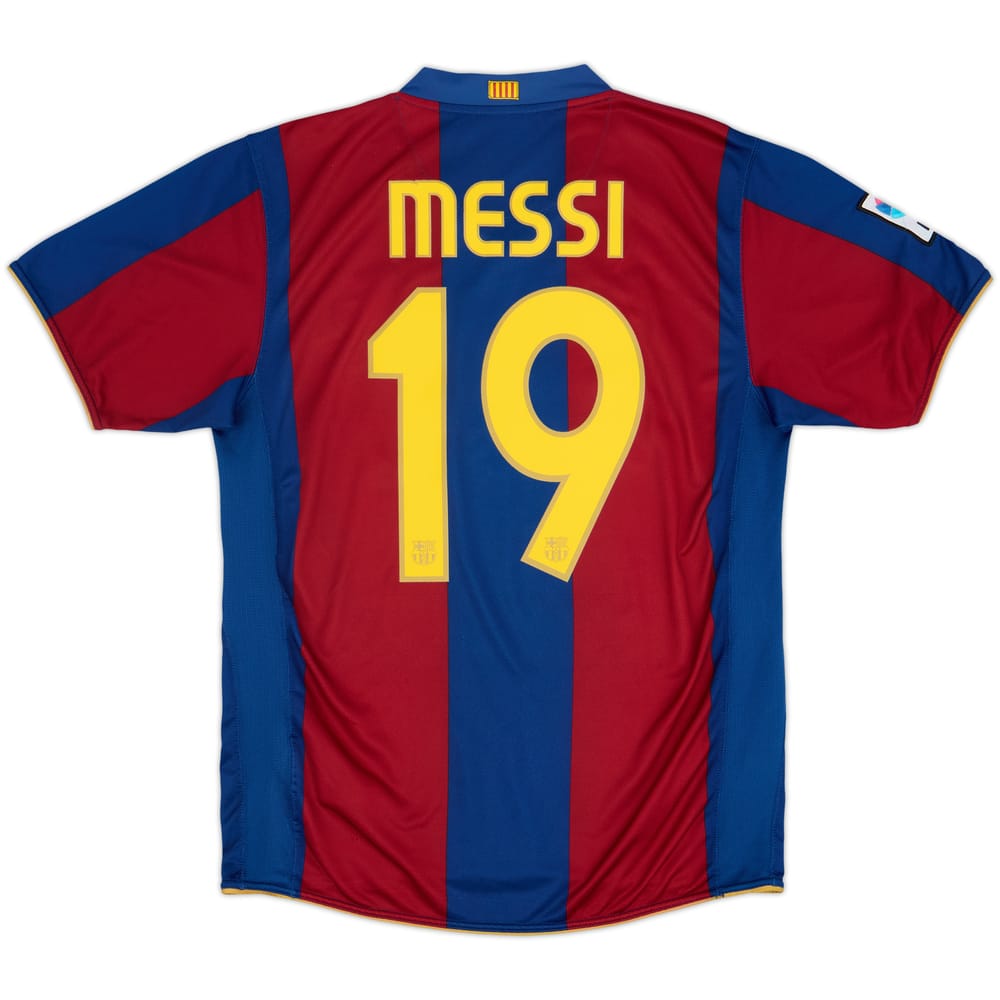 2007-08 Barcelona Home Shirt Messi #19 - 6/10 - (M)