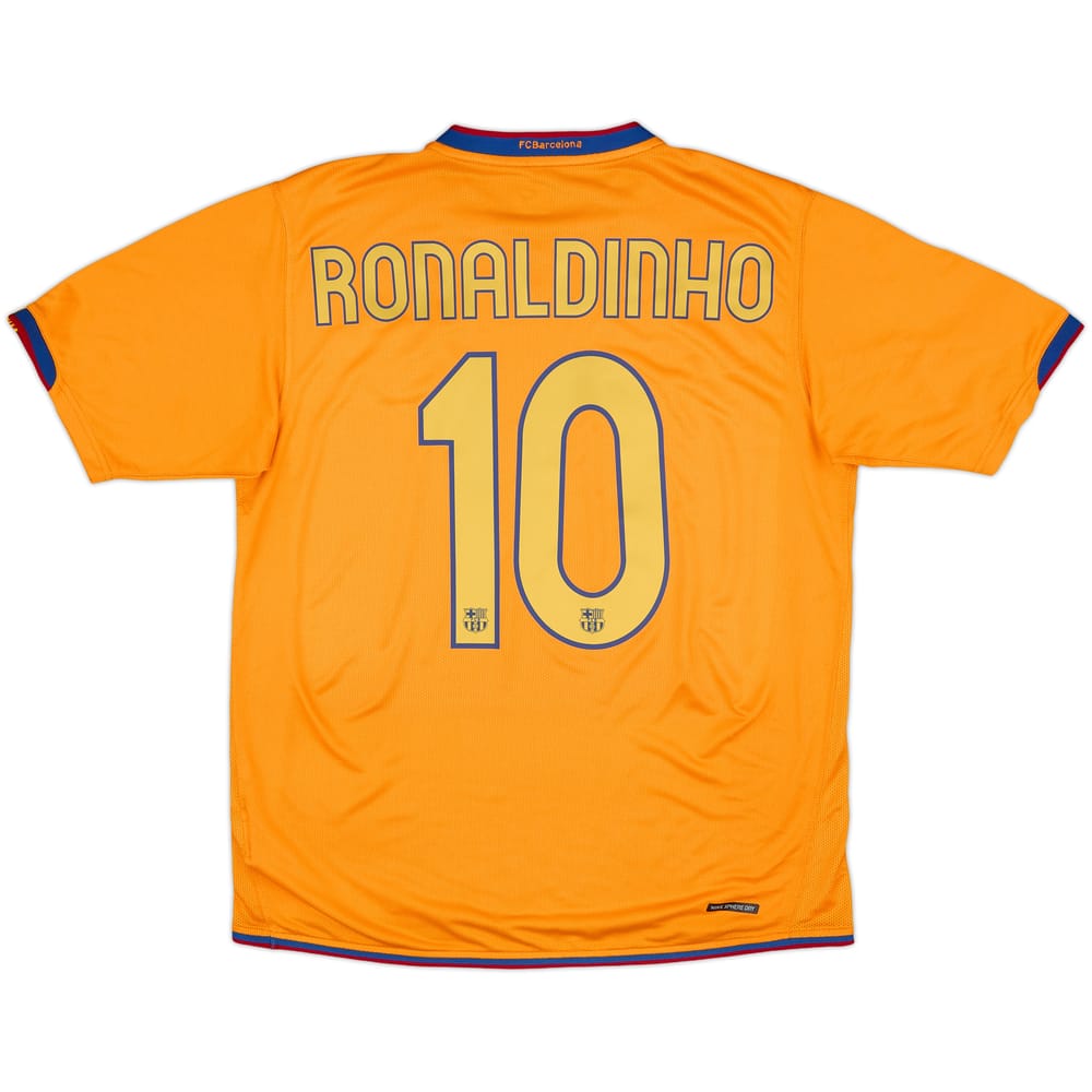 2006-08 Barcelona Away Shirt Ronaldinho #10 - 9/10 - (M)