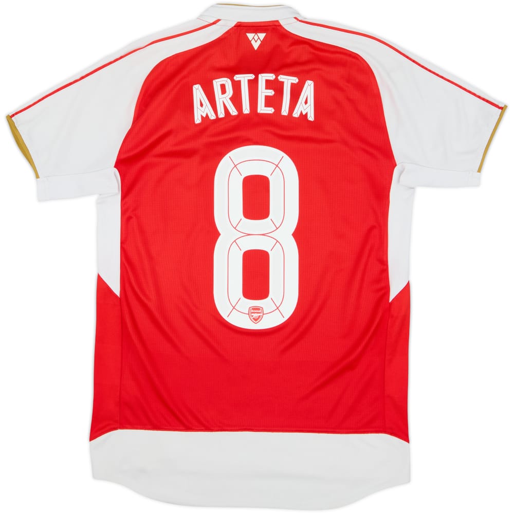 2015-16 Arsenal Home Shirt Arteta #8 - 5/10 - (S)