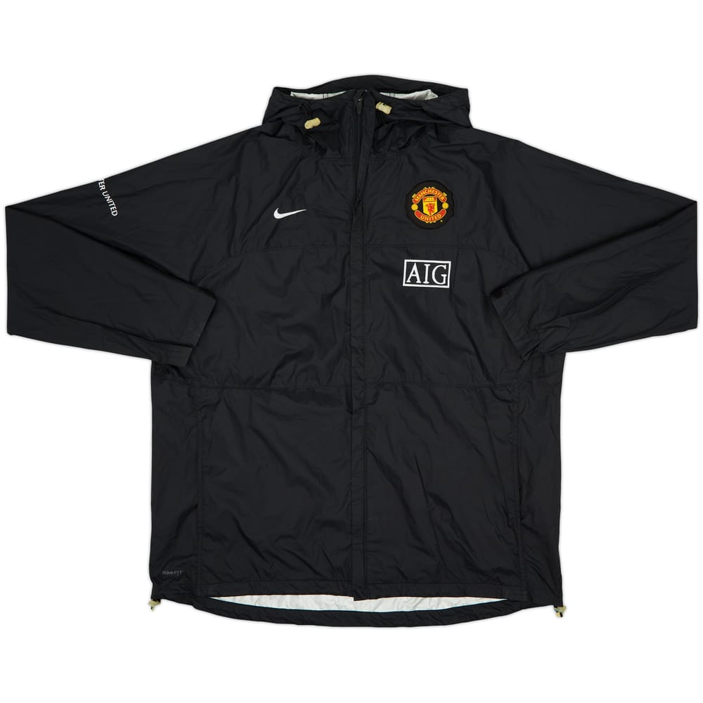 2008-09 Manchester United Nike Hooded Rain Jacket - 8/10 - (XXL)