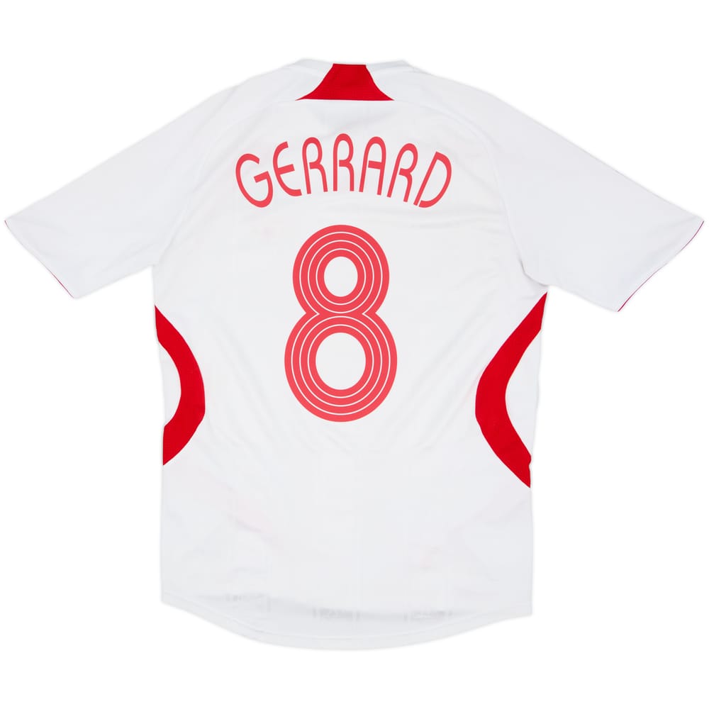 2007-08 Camiseta Visitante de Liverpool Gerrard #8 - 6/10 - (S)