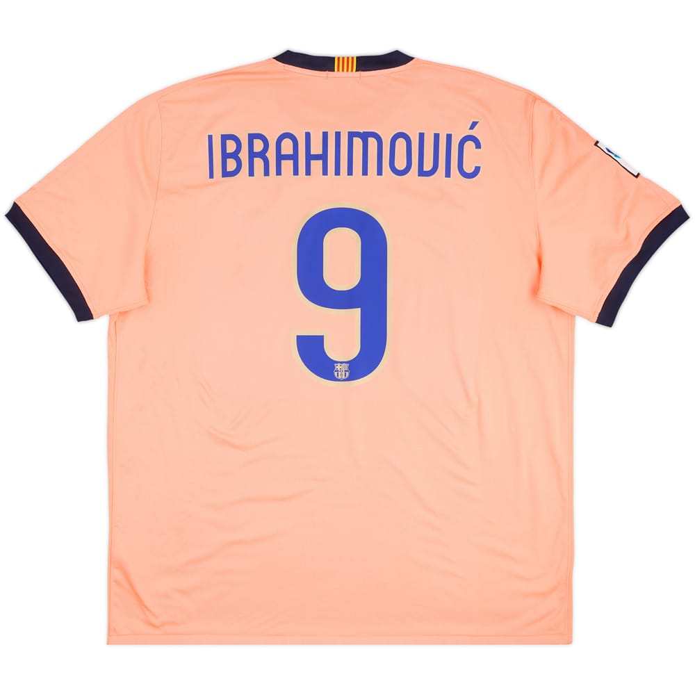 Camiseta de visitante del Barcelona 2009-10 Ibrahimovic #9 - 9/10 - (XXL)