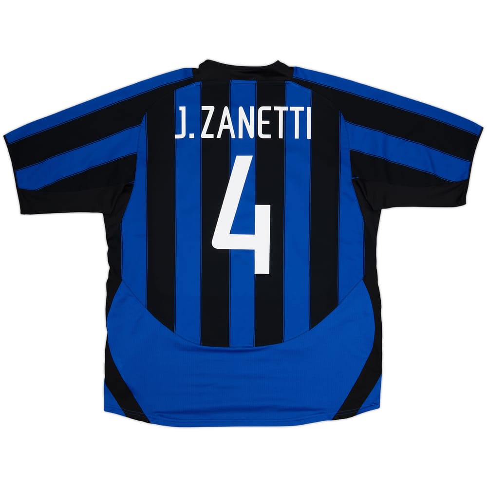2003-04 Inter Milan Home Shirt J.Zanetti #4 - 8/10 - (XL)