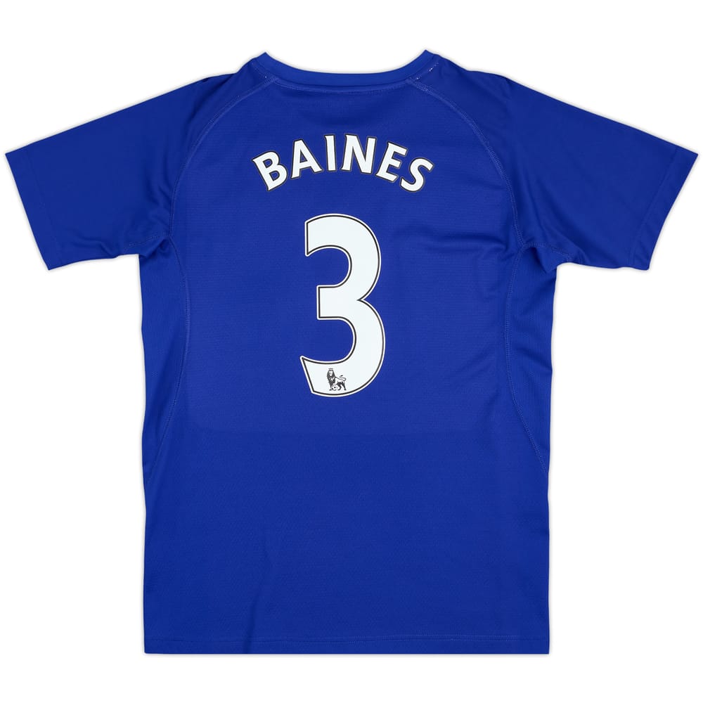 2010-11 Everton Home Shirt Baines #3 - 9/10 - (M)
