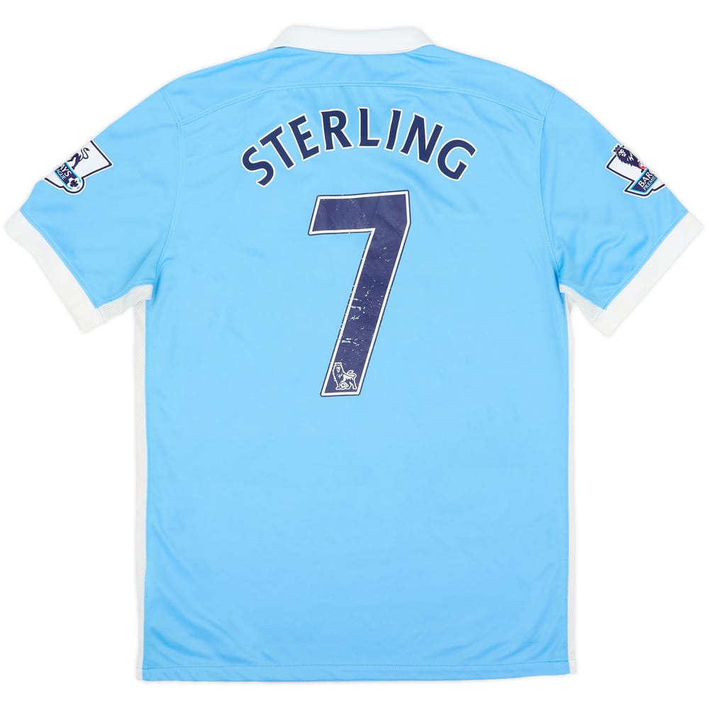 2015-16 Manchester City Home Shirt Sterling #7 - 5/10 - (M)