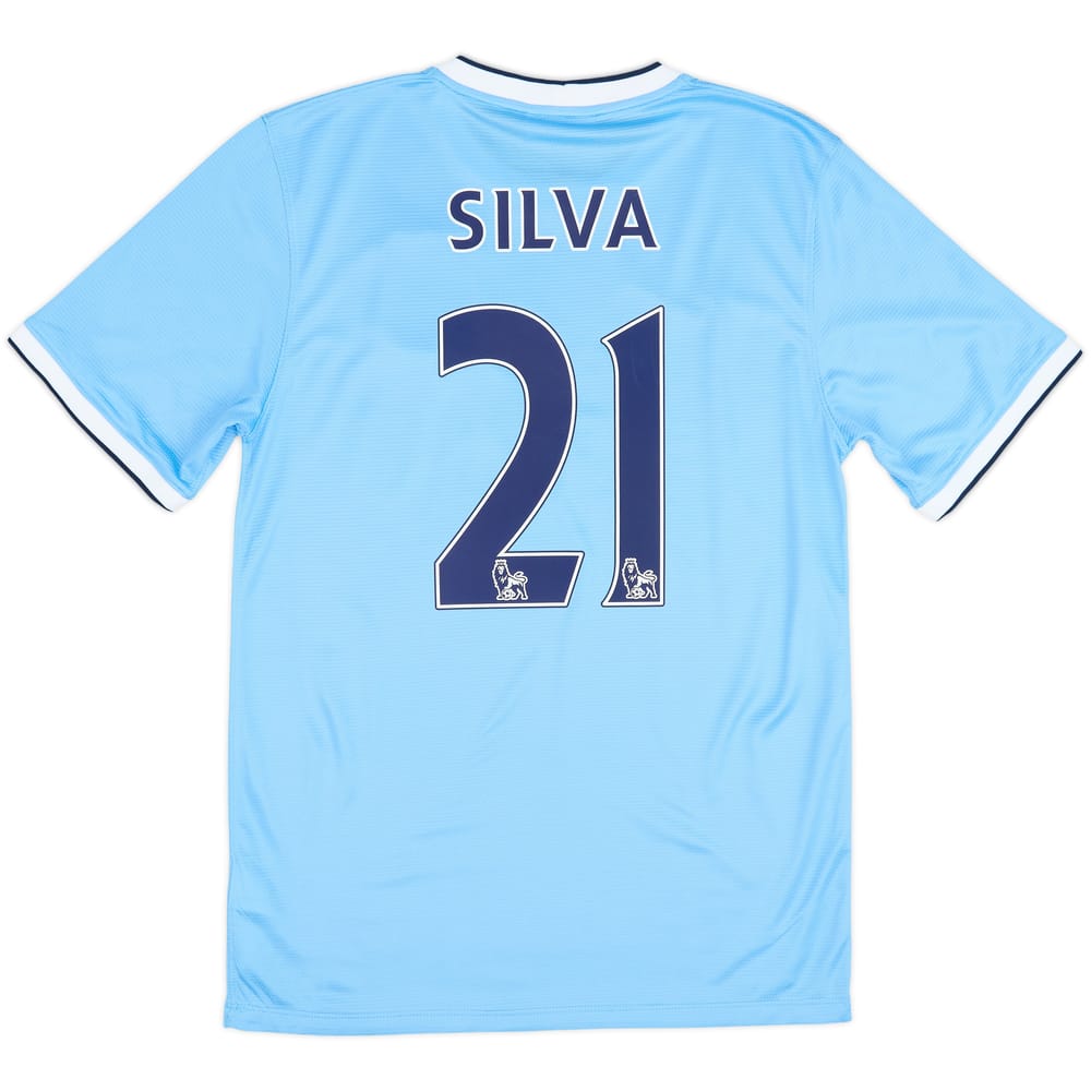 Camiseta de local del Manchester City 2013-14 Silva #21 - 9/10 - (S)