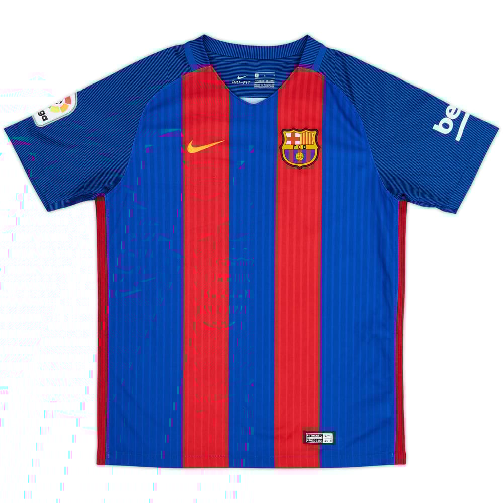 2016-17 Barcelona Home Shirt - 10/10 - (L.Boys)
