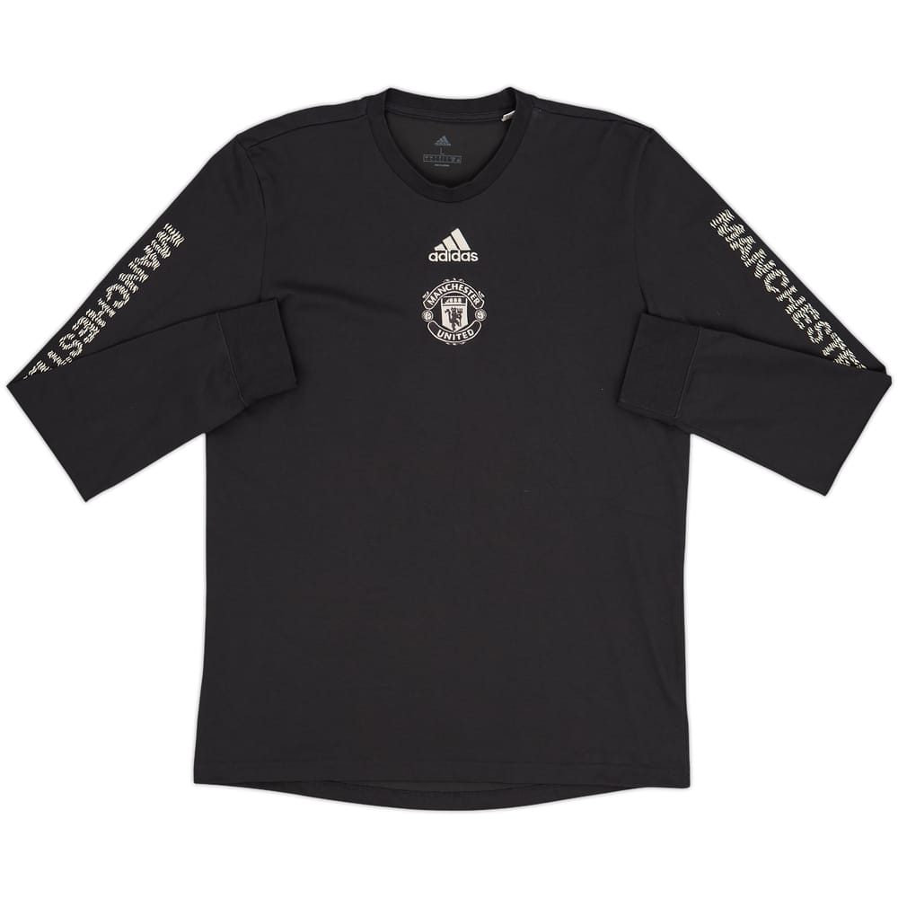 2020-21 Manchester United adidas L/S Cotton Tee - 8/10 - (L)