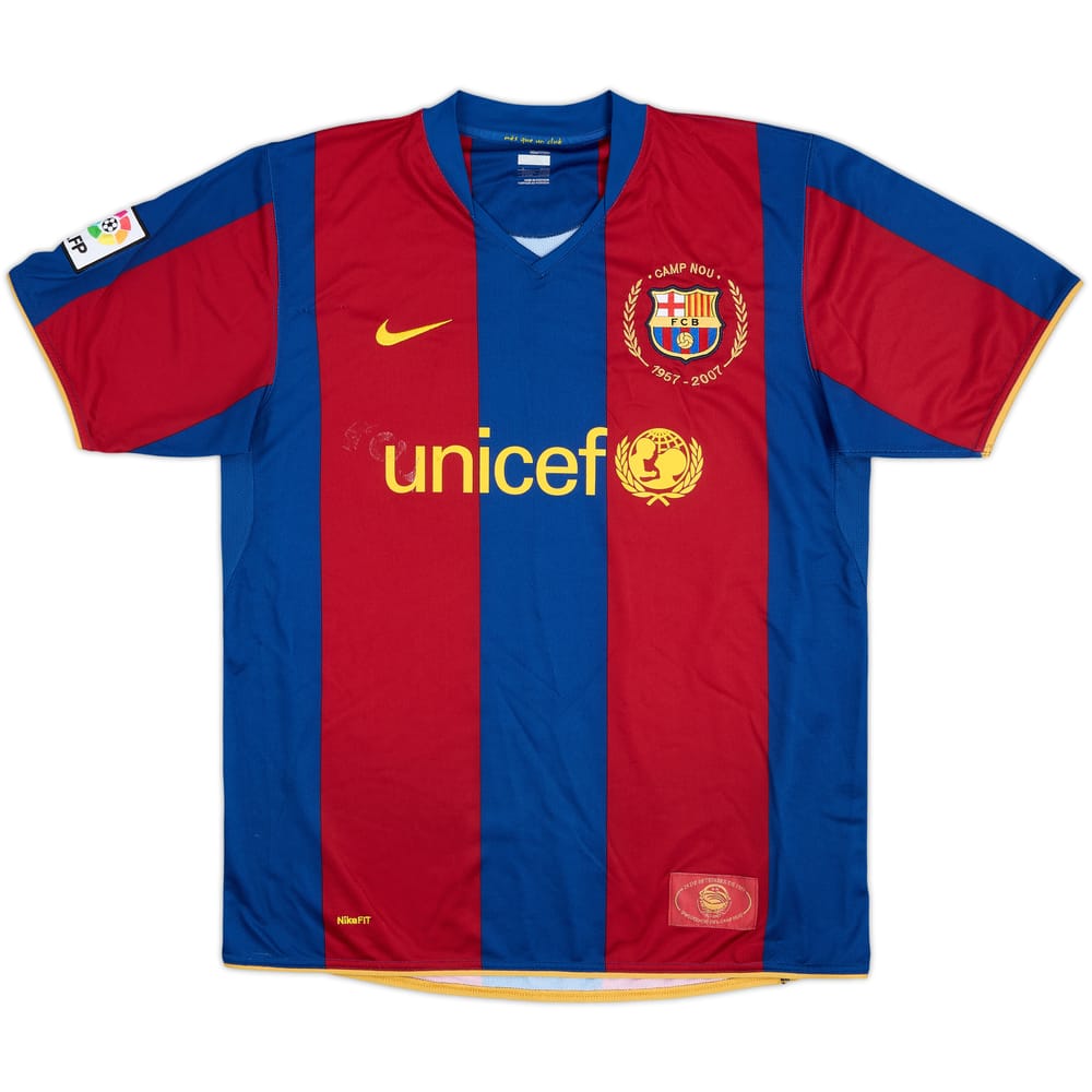 2007-08 Barcelona Home Shirt - 5/10 - (L)