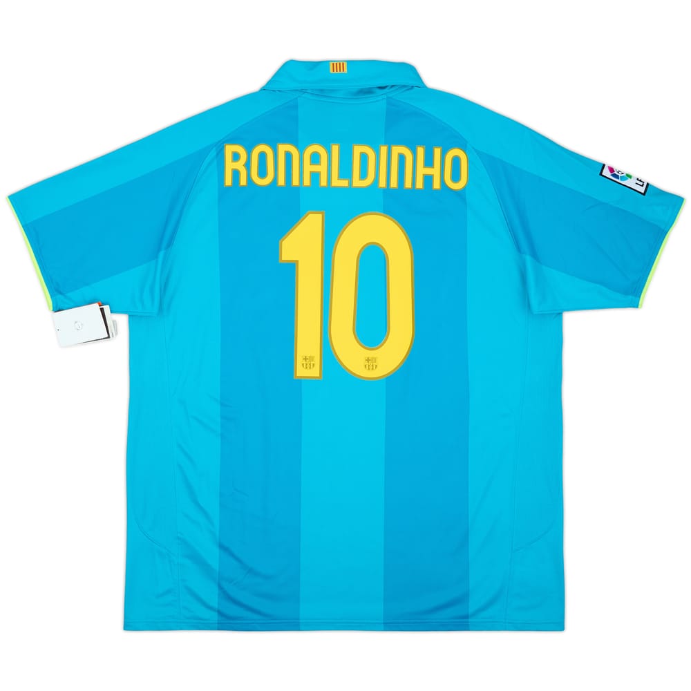 2007-09 Barcelona Away Shirt Ronaldinho #10 (XXL)