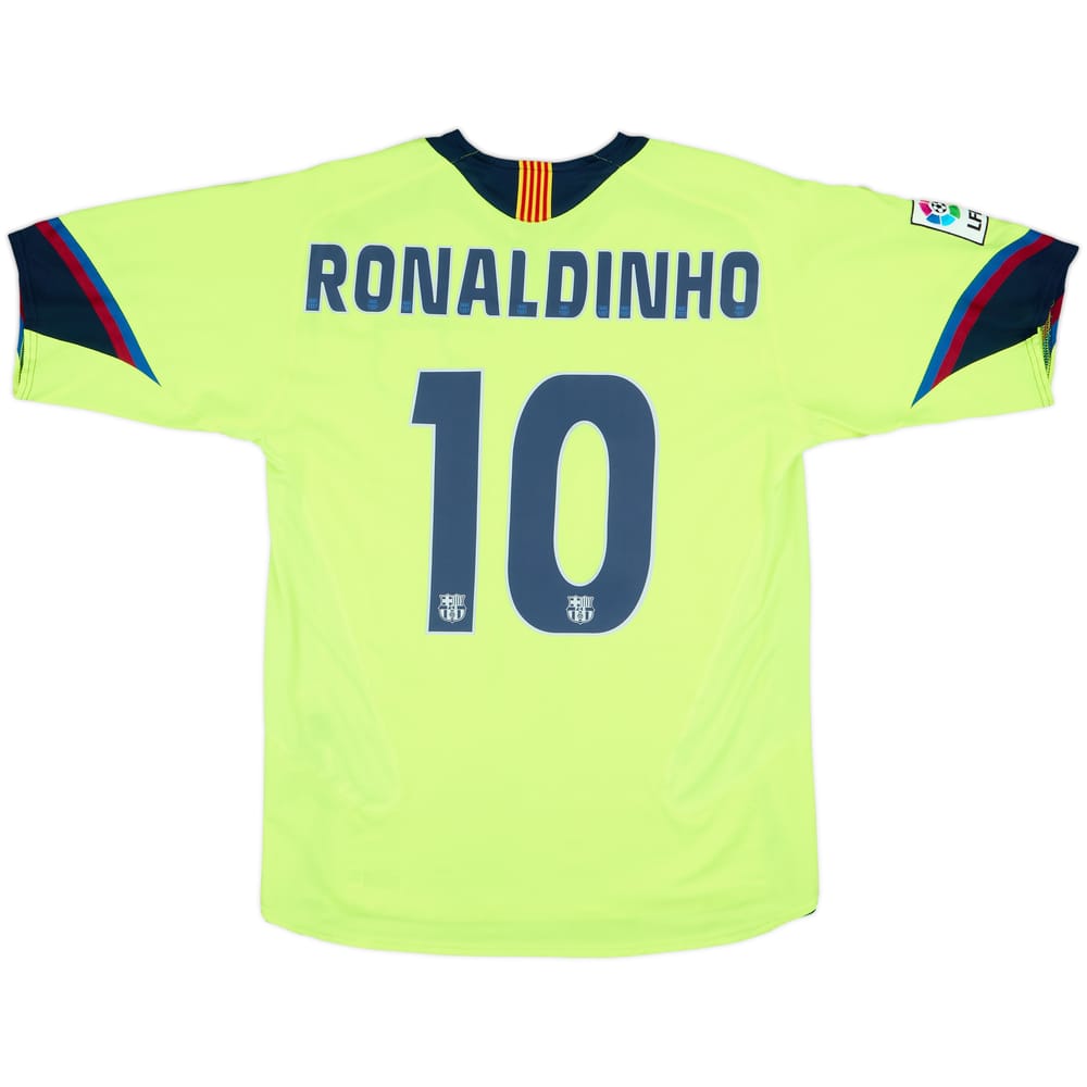 2005-06 Barcelona Away Shirt Ronaldinho #10 - 8/10 - (M)