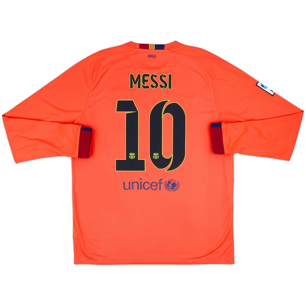 2014-15 Barcelona Away L/S Shirt Messi #10 - 8/10 - (XL)