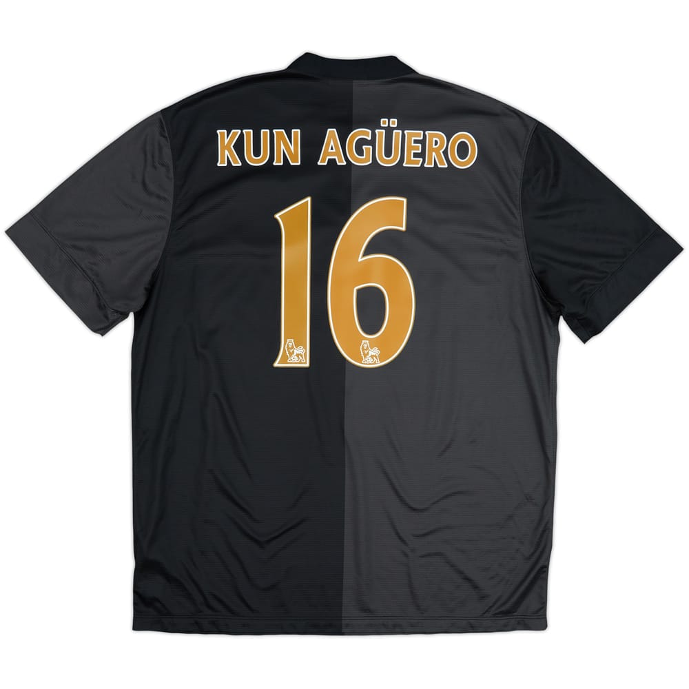 2013-14 Manchester City Away Shirt Kun Aguero #16 - 9/10 - (XL)