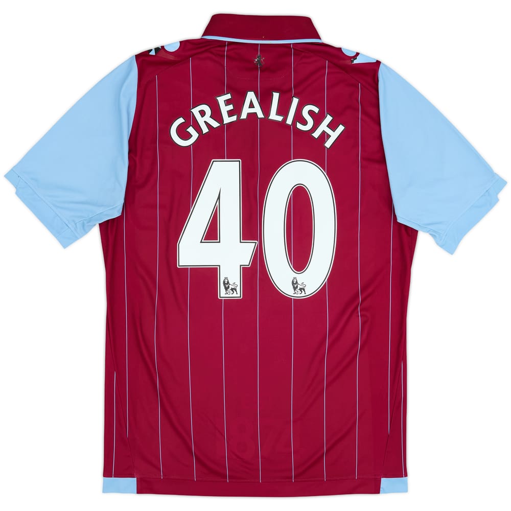 2014-15 Aston Villa Home Shirt Grealish #40 - 6/10 - (L)
