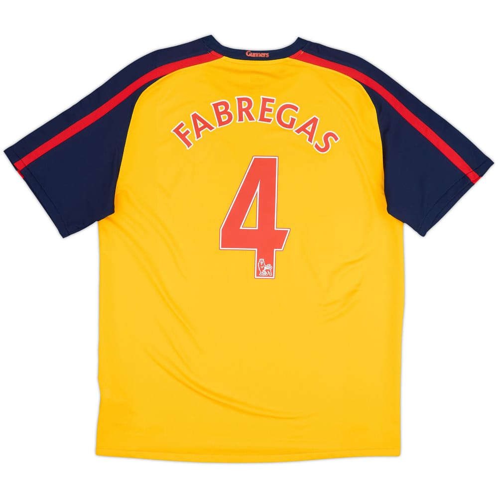 2008-09 Arsenal Away Shirt Fabregas #4 - 8/10 - (L)
