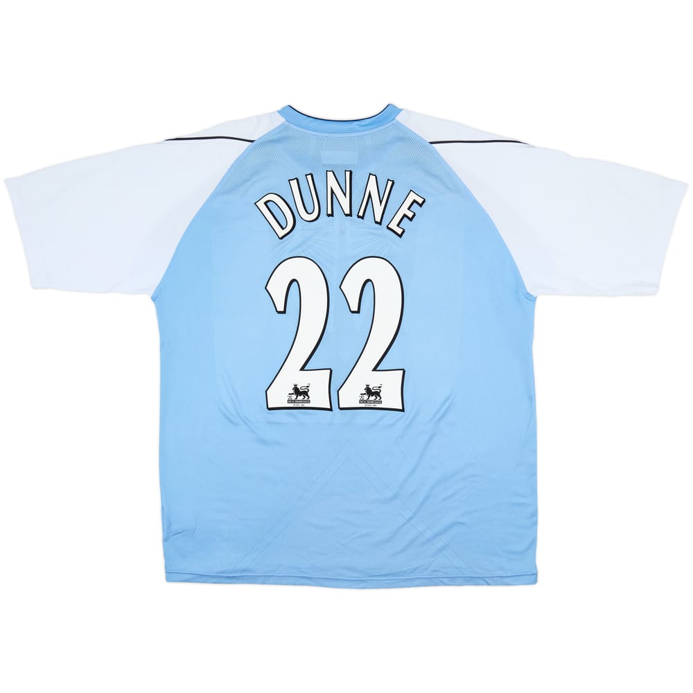 2006-07 Manchester City Home Shirt Dunne #22 - 8/10 - (XXL)