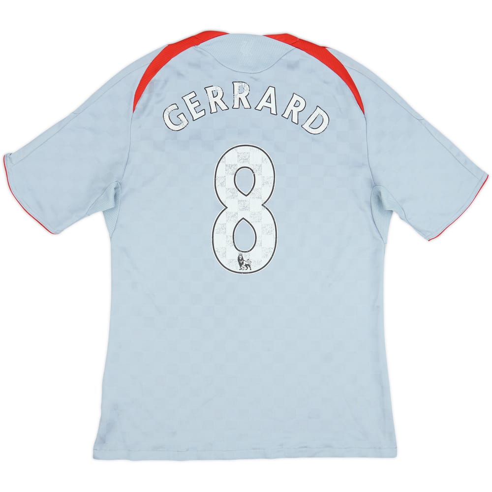 Camiseta de visitante del Liverpool 2008-09 Gerrard #8 - 5/10 - (M)