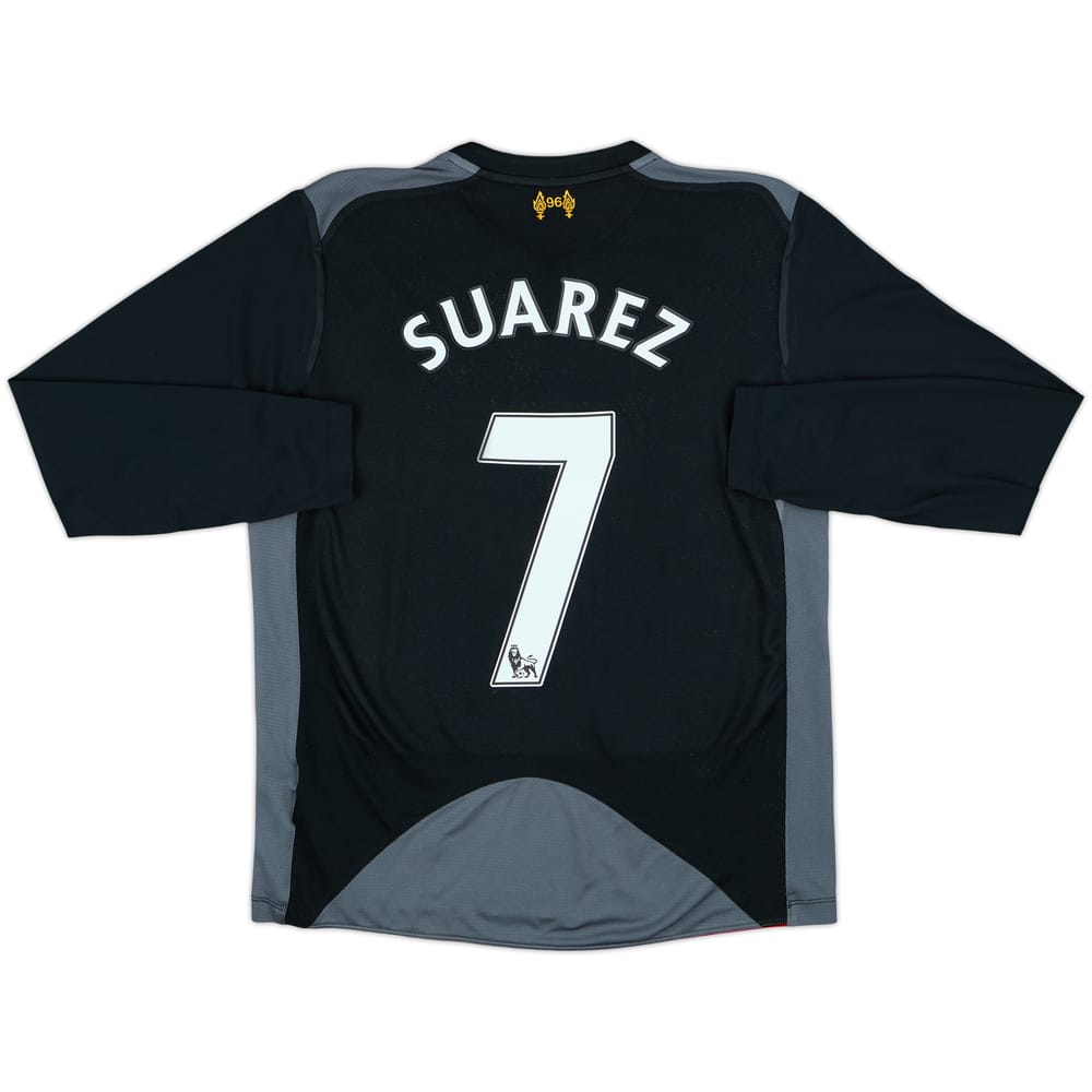 Camiseta de visitante de manga larga del Liverpool 2012-13 Suarez #7 - 7/10 - (S)